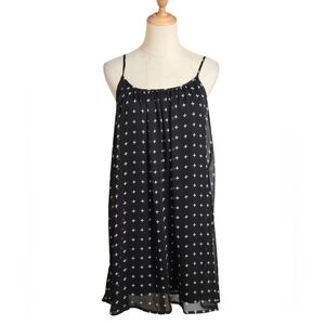 One Clothing Black Cross Goth Flowy Mini Dress